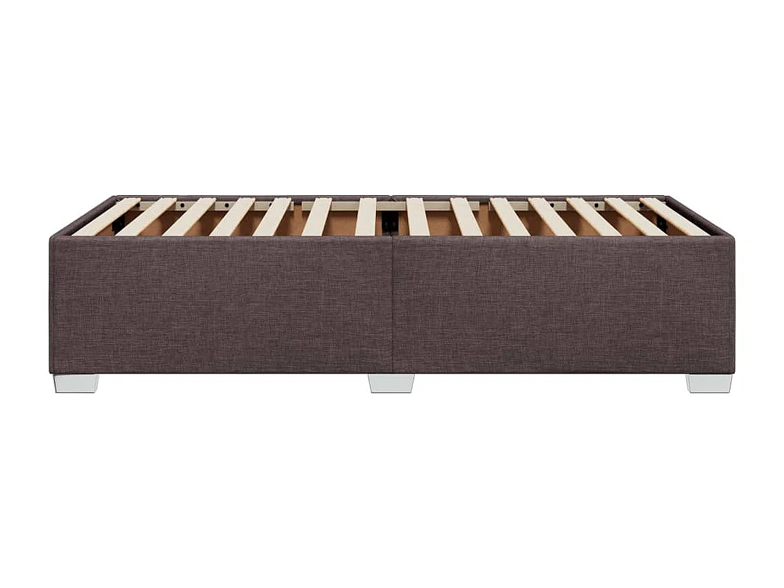 Lit adulte Marron foncé 90x200 cm Tissu FR81553