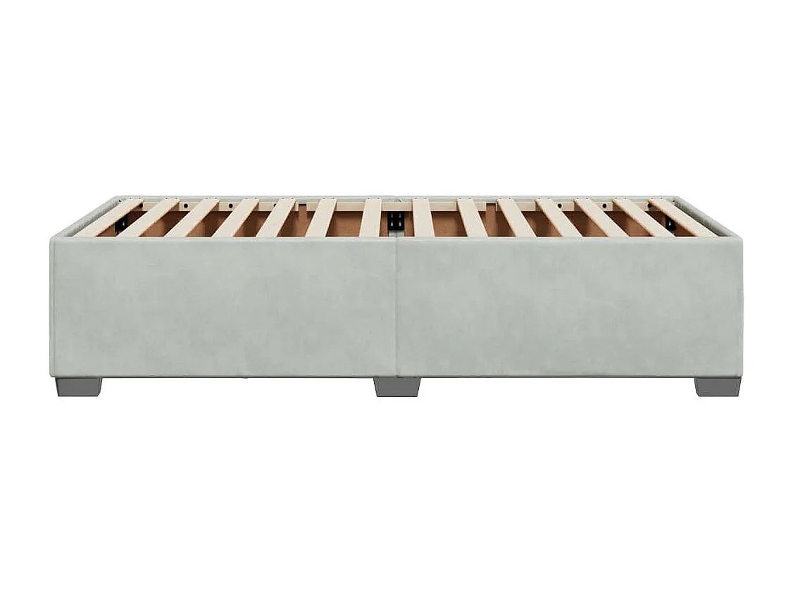 Lit adulte Gris clair 80x200 cm Velours FR46135