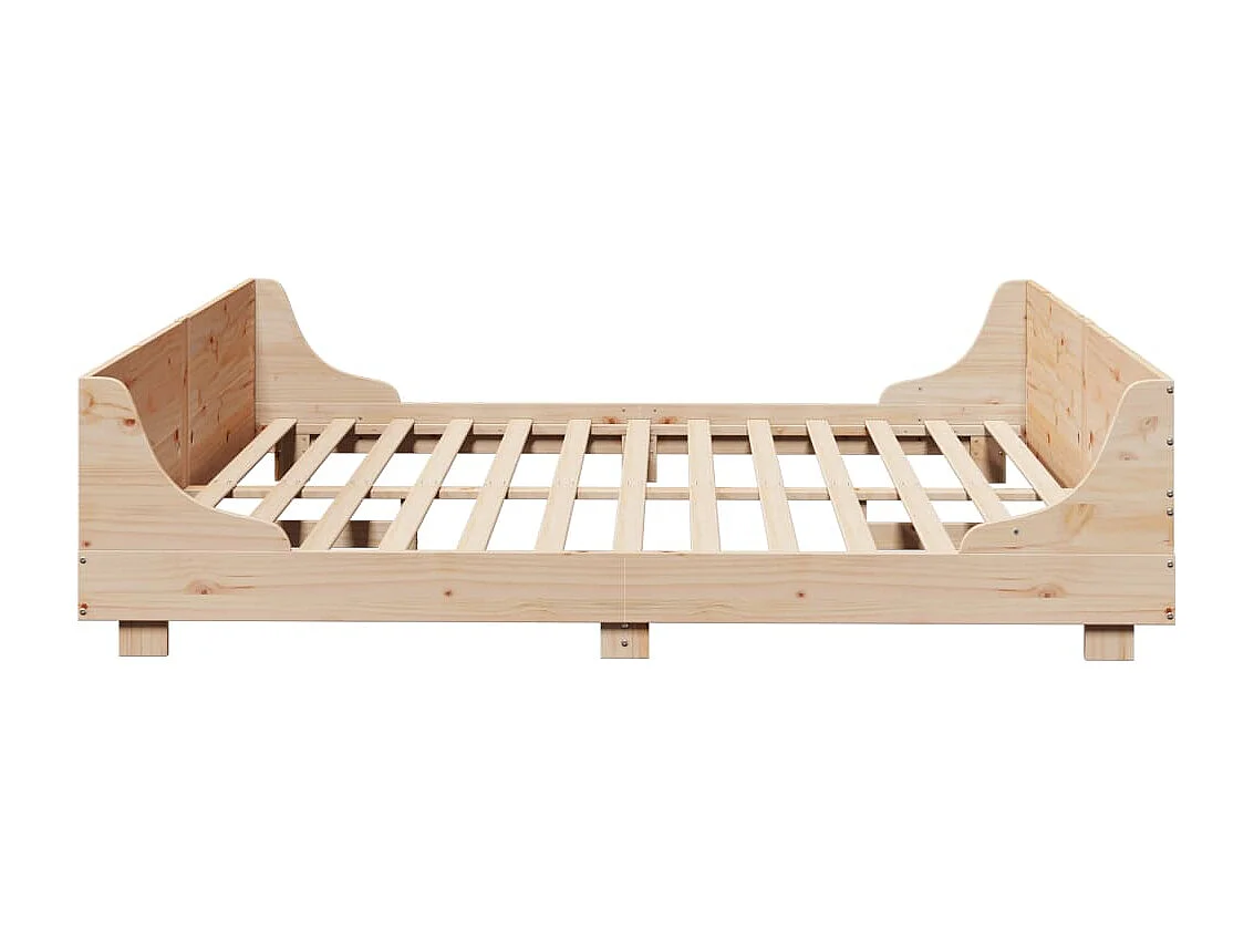 Lit adulte avec tête de lit 180x200 cm bois de pin massif FR190196