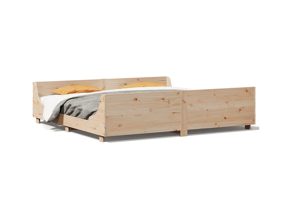 Cama - 180x200 cm, sem colchão madeira de pinho maciça PT810956