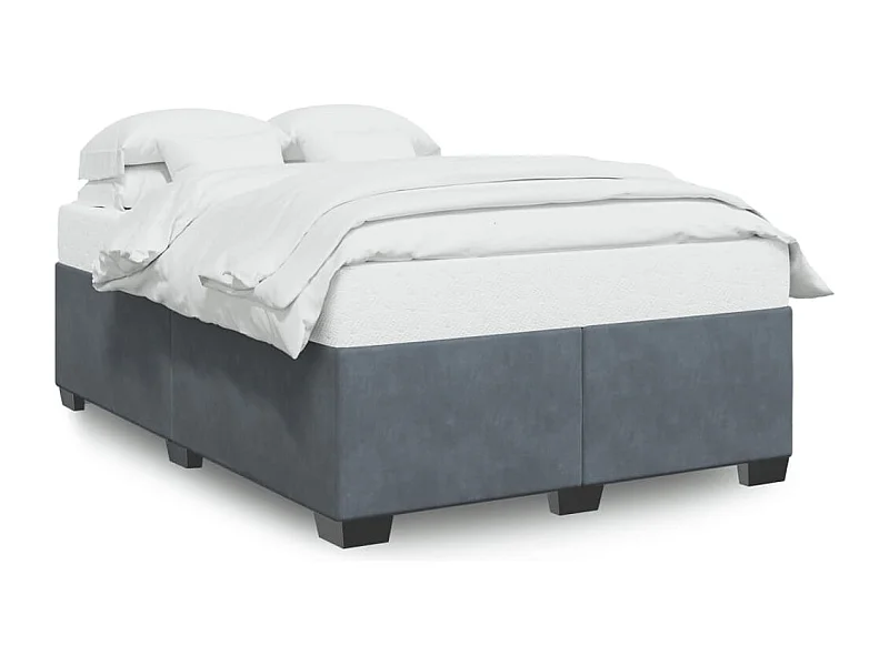 Bedframe fluweel mørkegrå 140x190 cm BE924625