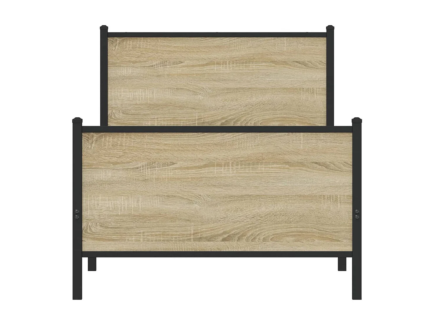 Lit adulte métal avec tête de lit et pied de lit 80x200 cm FR211006