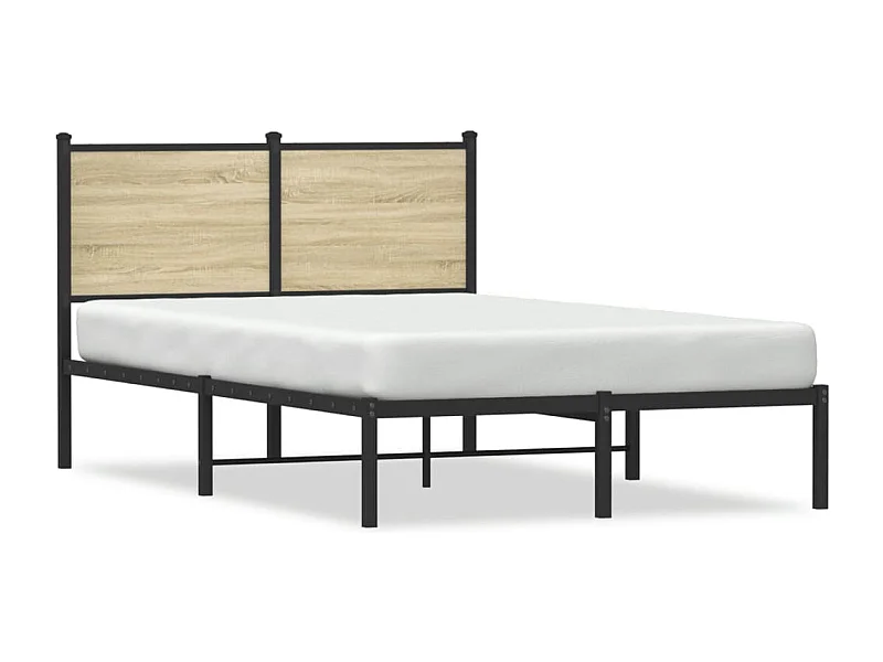 Cama - 120x190 cm, sem colchão metal carvalho sonoma PT607599