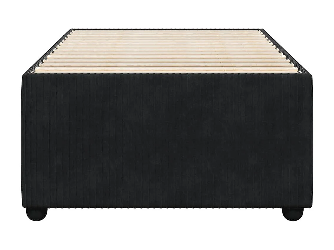 Lit adulte Noir 80x200 cm Velours FR31580