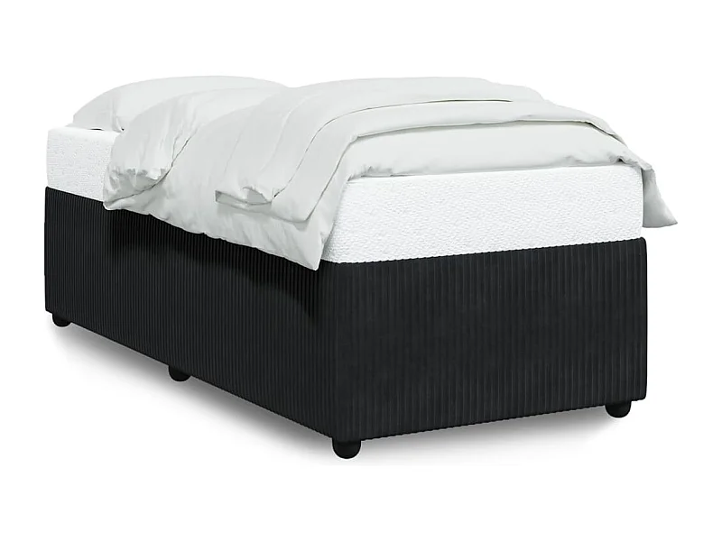 Lit adulte Noir 80x200 cm Velours FR31580