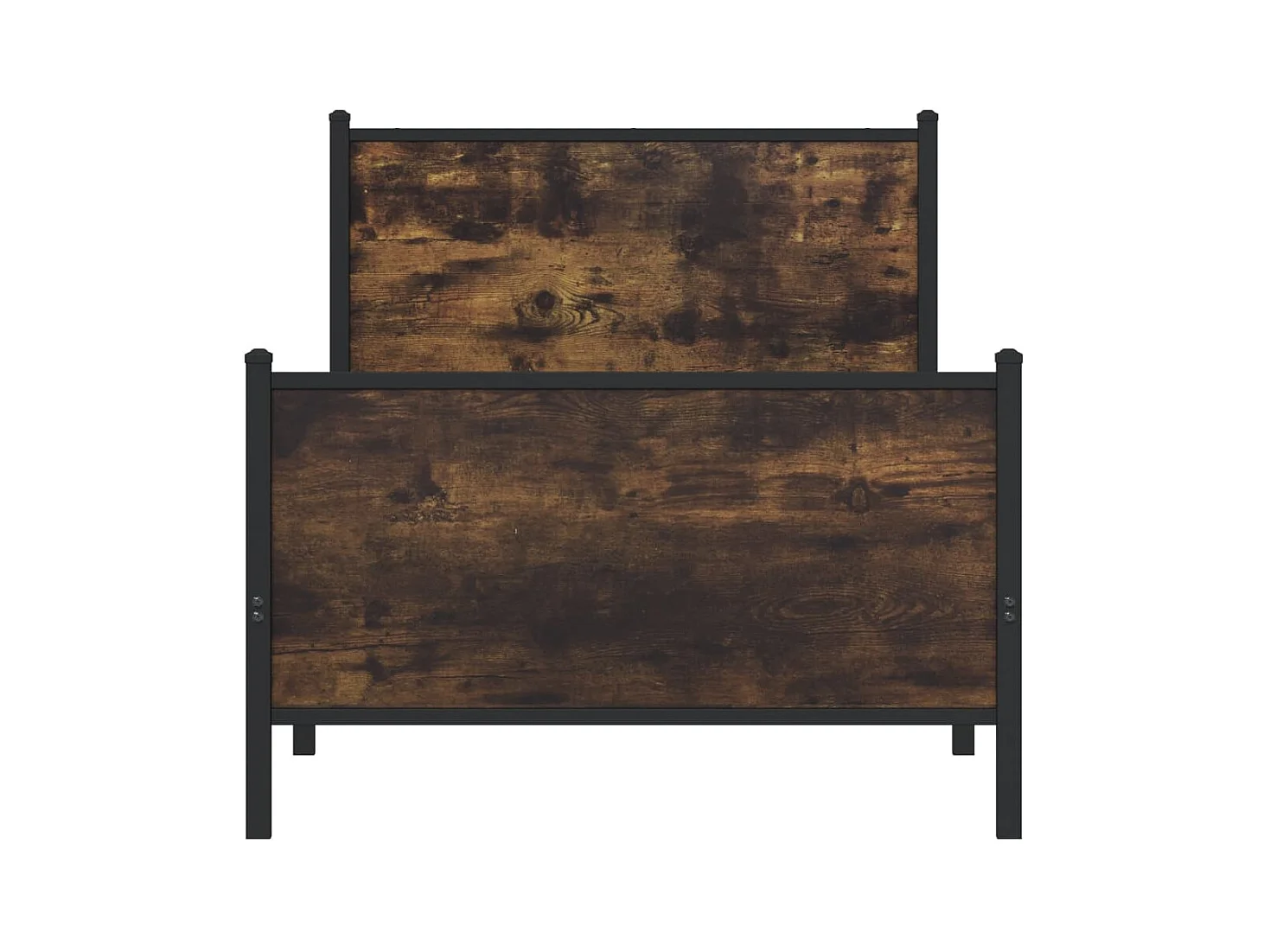 Lit adulte métal avec tête de lit et pied de lit 80x200 cm FR607590