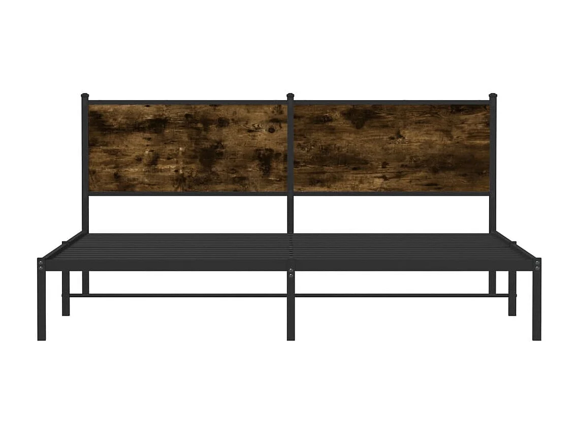 Cama - 180x200cm, sem colchão metal carvalho fumado PT274179