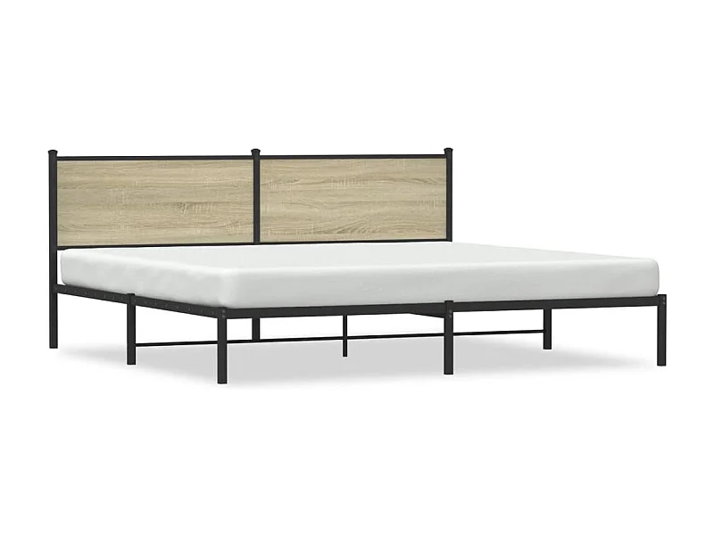 Cama para adulto - sin colchón metal roble Sonoma 193x203 cm ES942001