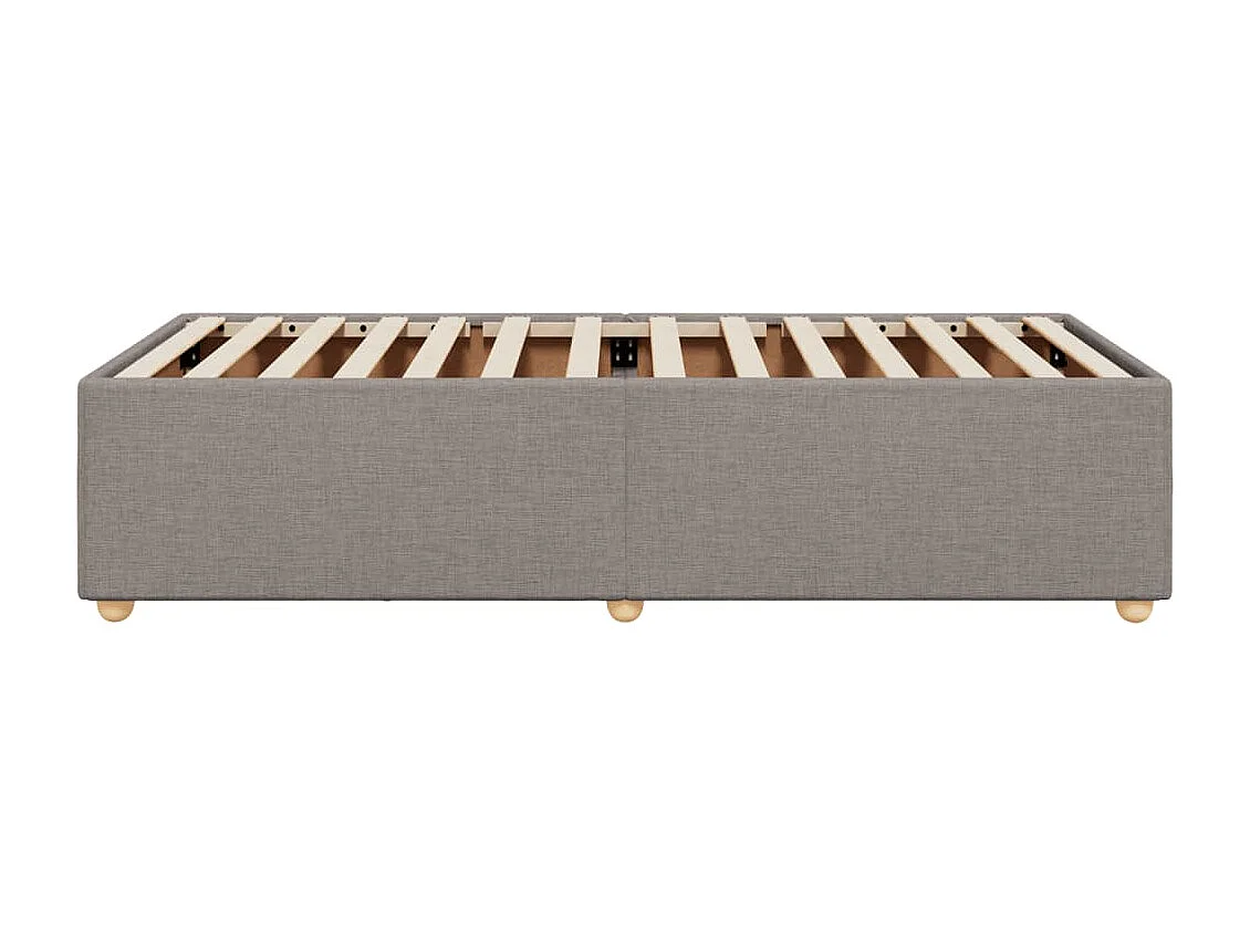 Lit adulte Taupe 90x200 cm Tissu FR62070