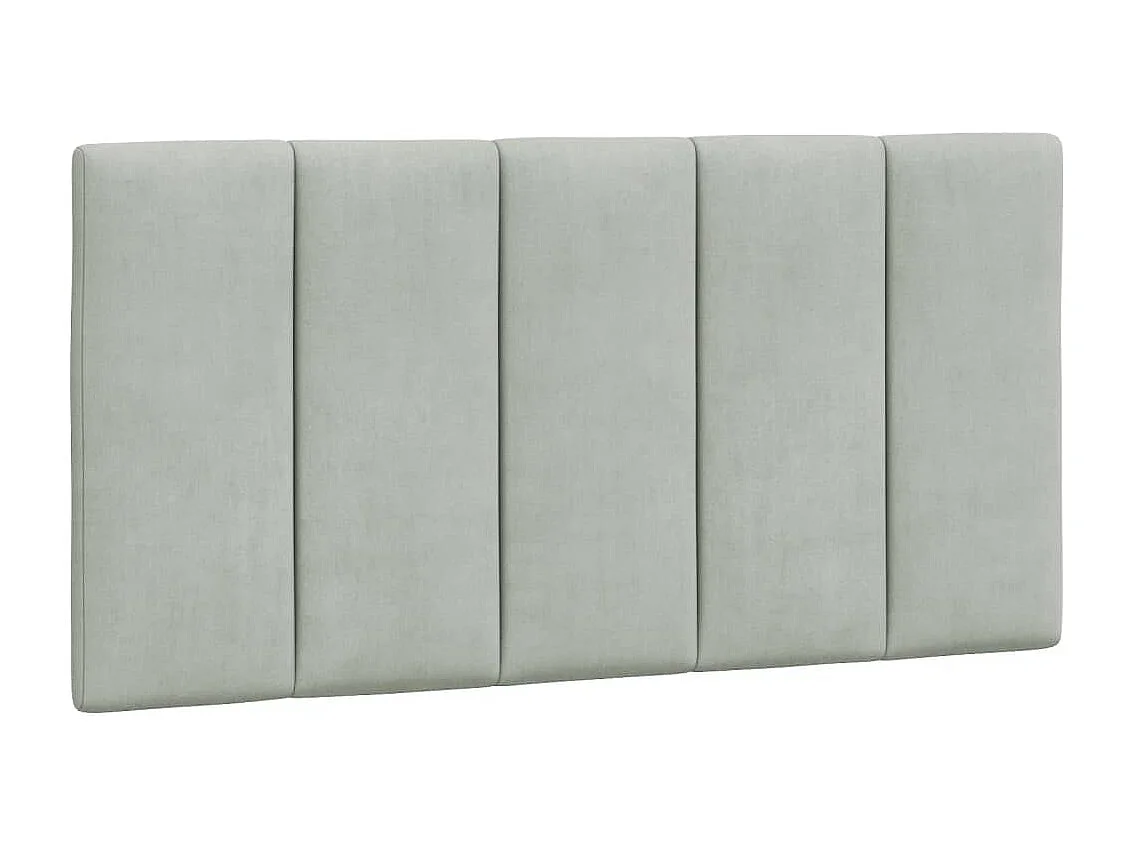 Lit avec matelas gris clair 100x200 cm velours FR51067