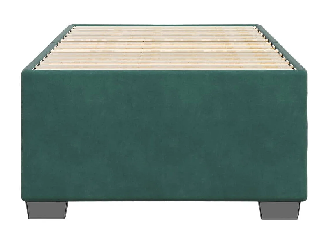 Lit adulte Vert foncé 100x200 cm Velours FR96541
