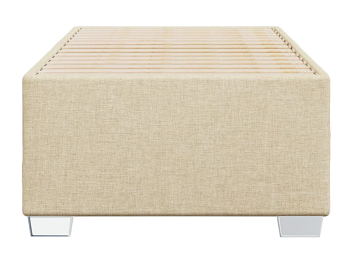 Lit adulte Crème 90x190 cm Tissu FR93085