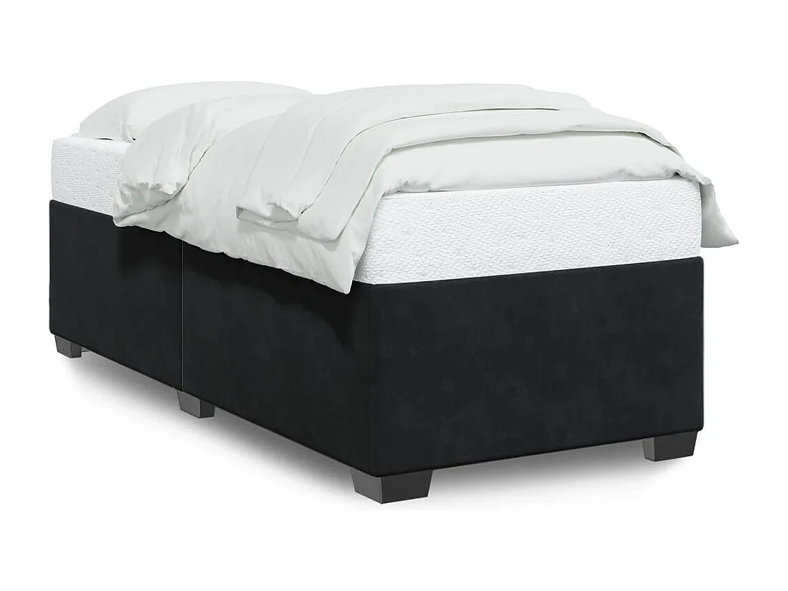 Lit adulte Noir 80x200 cm Velours FR78816