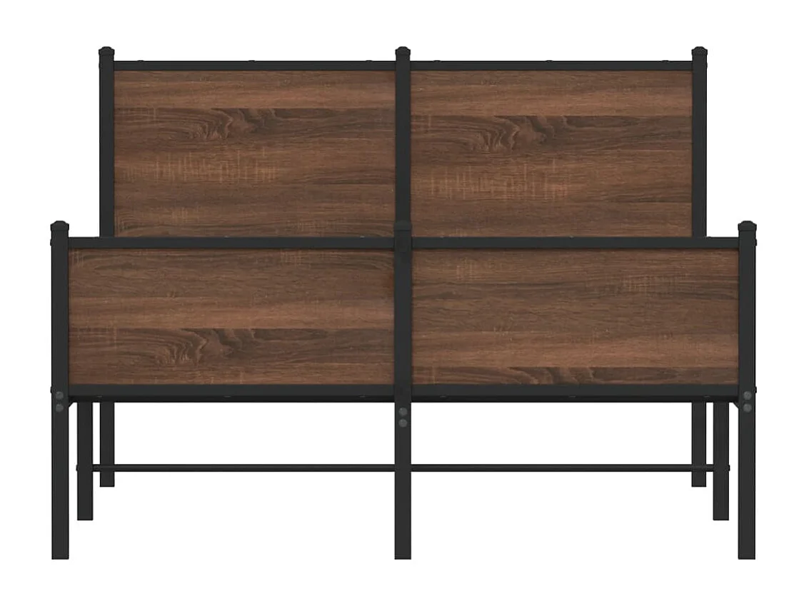 Lit adulte métal avec tête de lit et pied de lit 120x190 cm FR750353