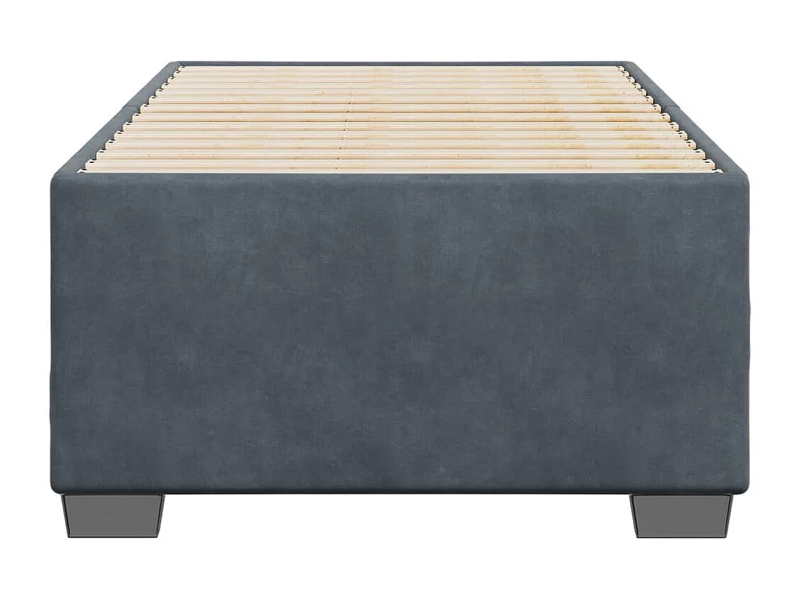 Lit adulte Gris foncé 100 x 200 cm Velours FR38409