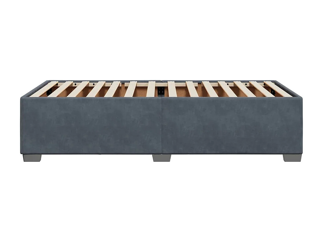 Lit adulte Gris foncé 100 x 200 cm Velours FR38409