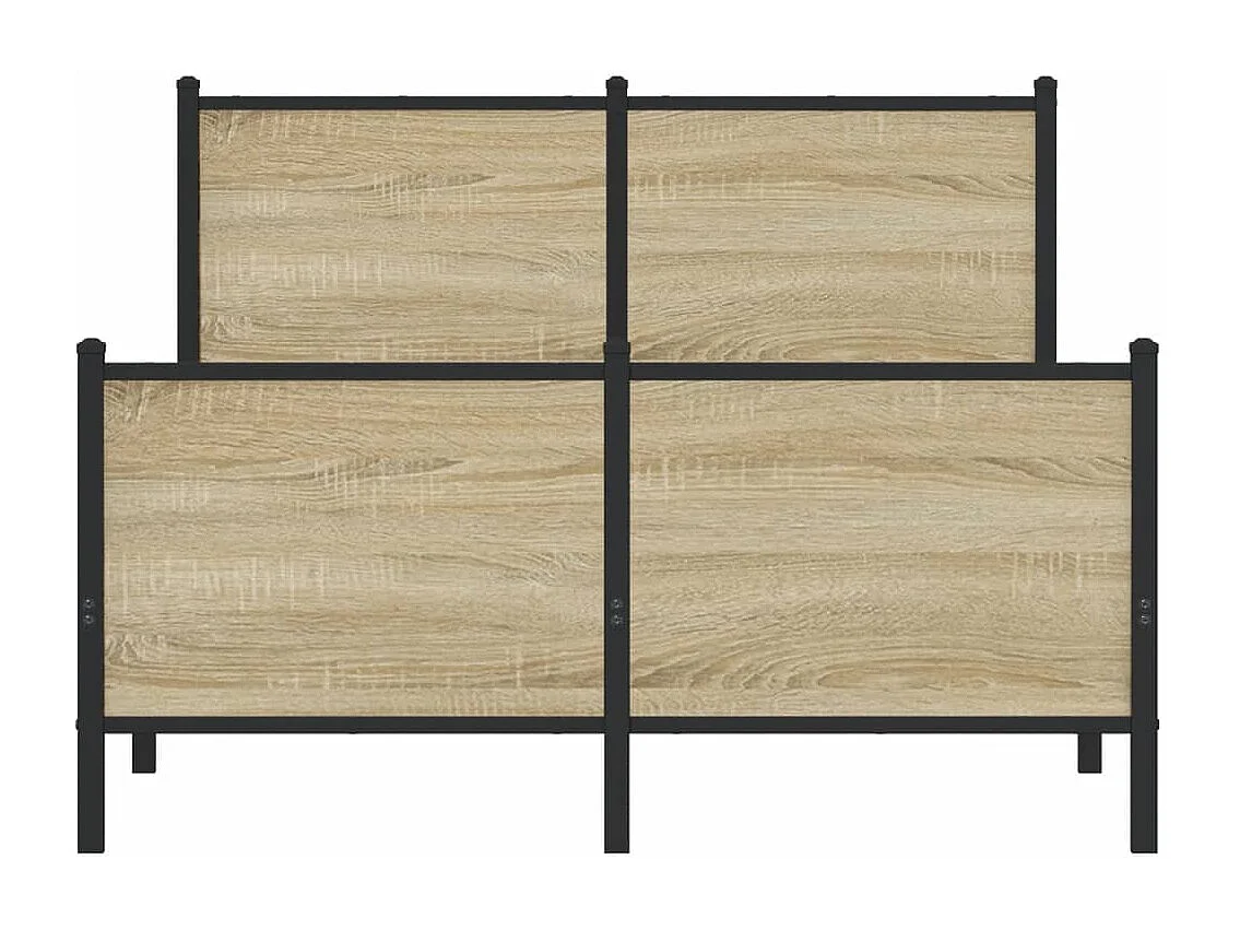 Lit adulte métal avec tête de lit et pied de lit 120x190 cm FR604065