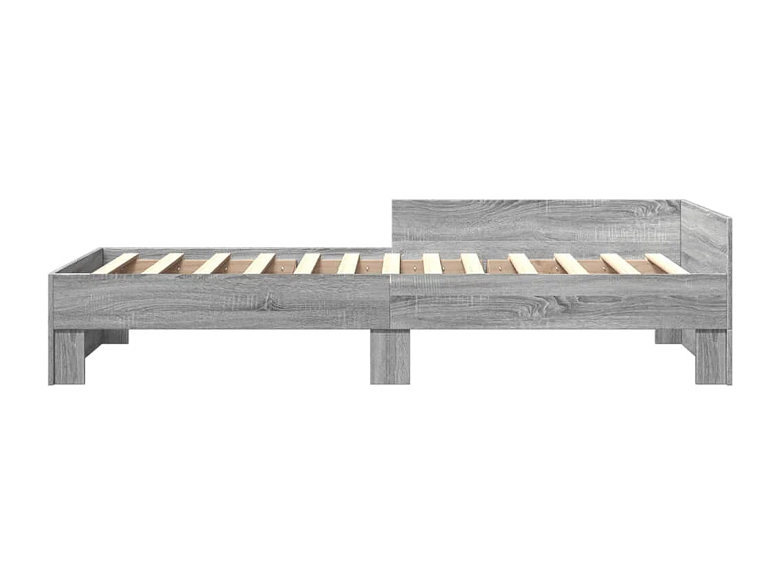 Cama - 90x190 cm derivados de madeira cinzento sonoma PT492975