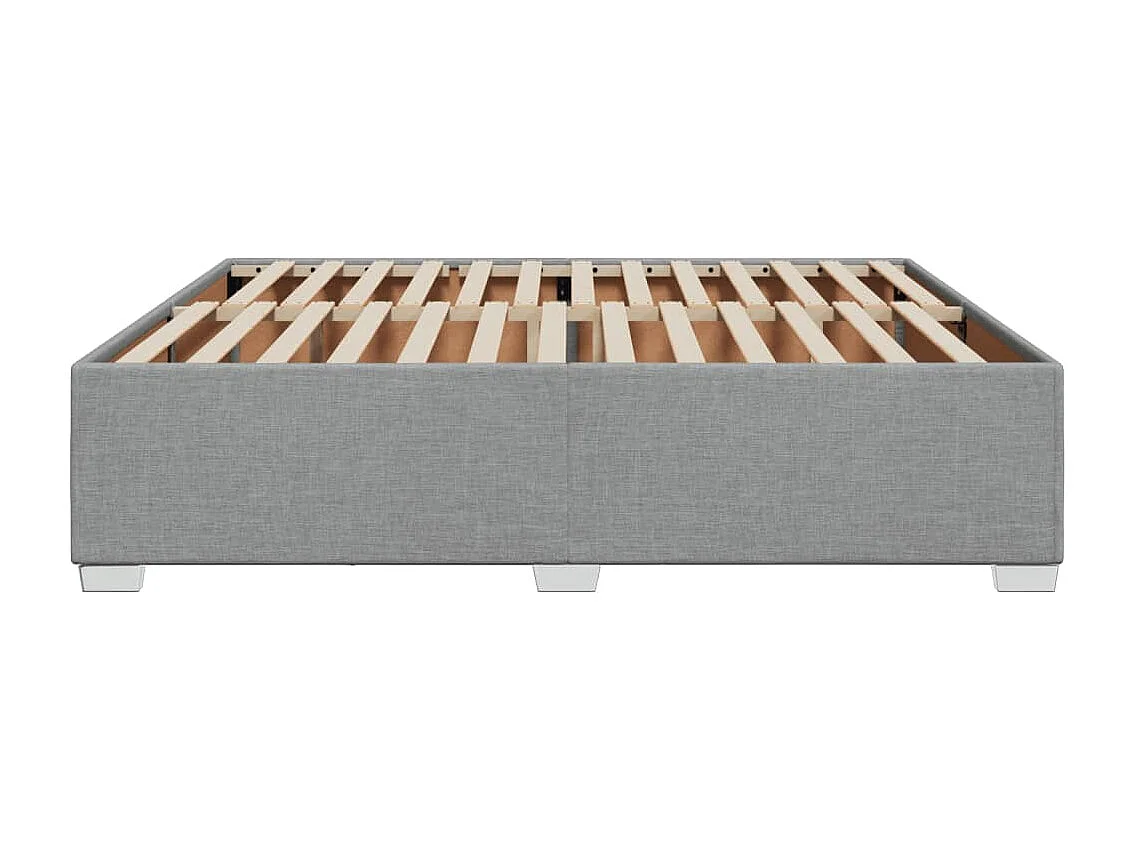 Lit adulte Gris clair 200x200 cm Tissu FR95435