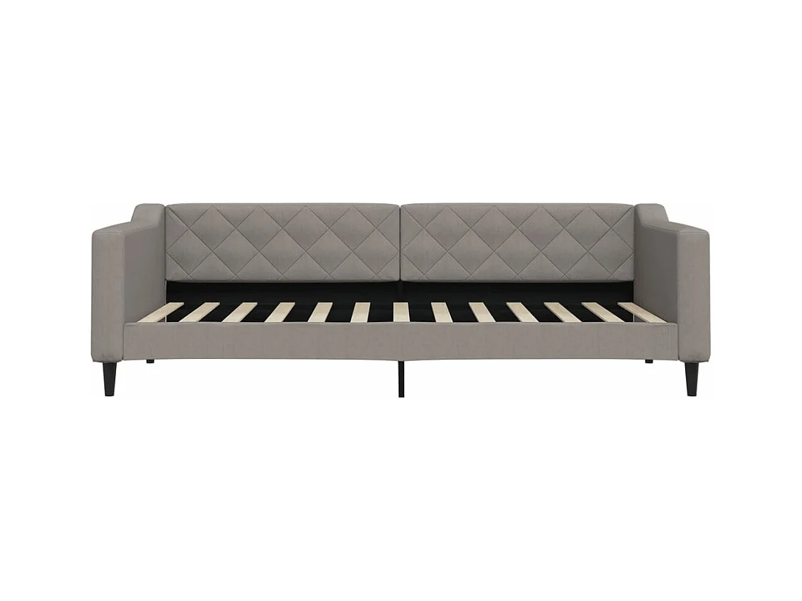 Lit de repos taupe 90x200 cm tissu FR19353