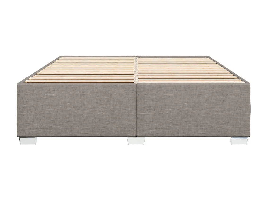 Lit adulte Taupe 200x200 cm Tissu FR18393