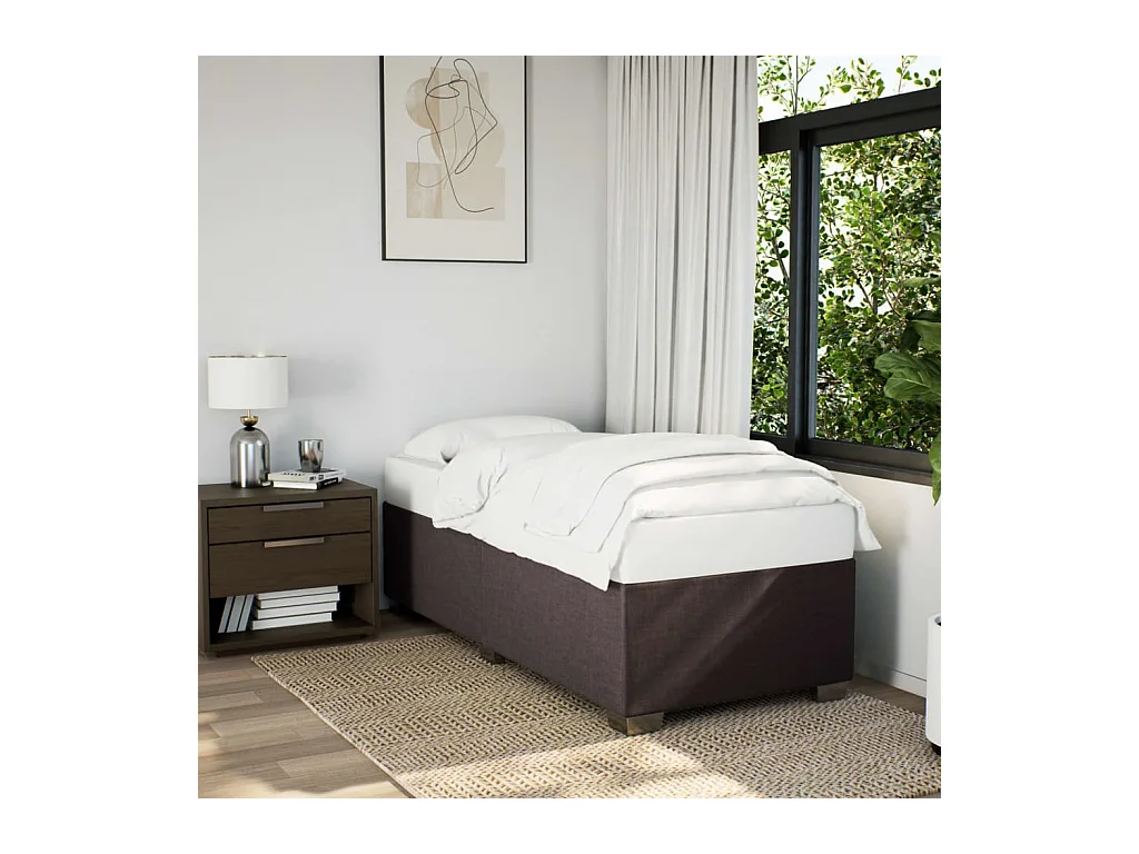 Cama para adulto - de tela marrón 100x200 cm ES254753