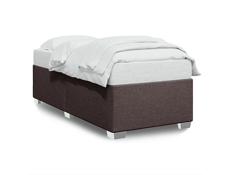 Lit adulte Marron foncé 100x200 cm Tissu FR50294