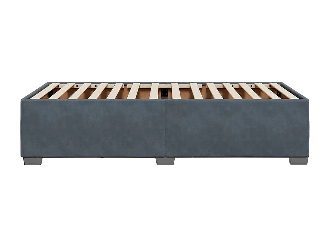 Bedframe fluweel donkergrijs 80x200 cm BE594924