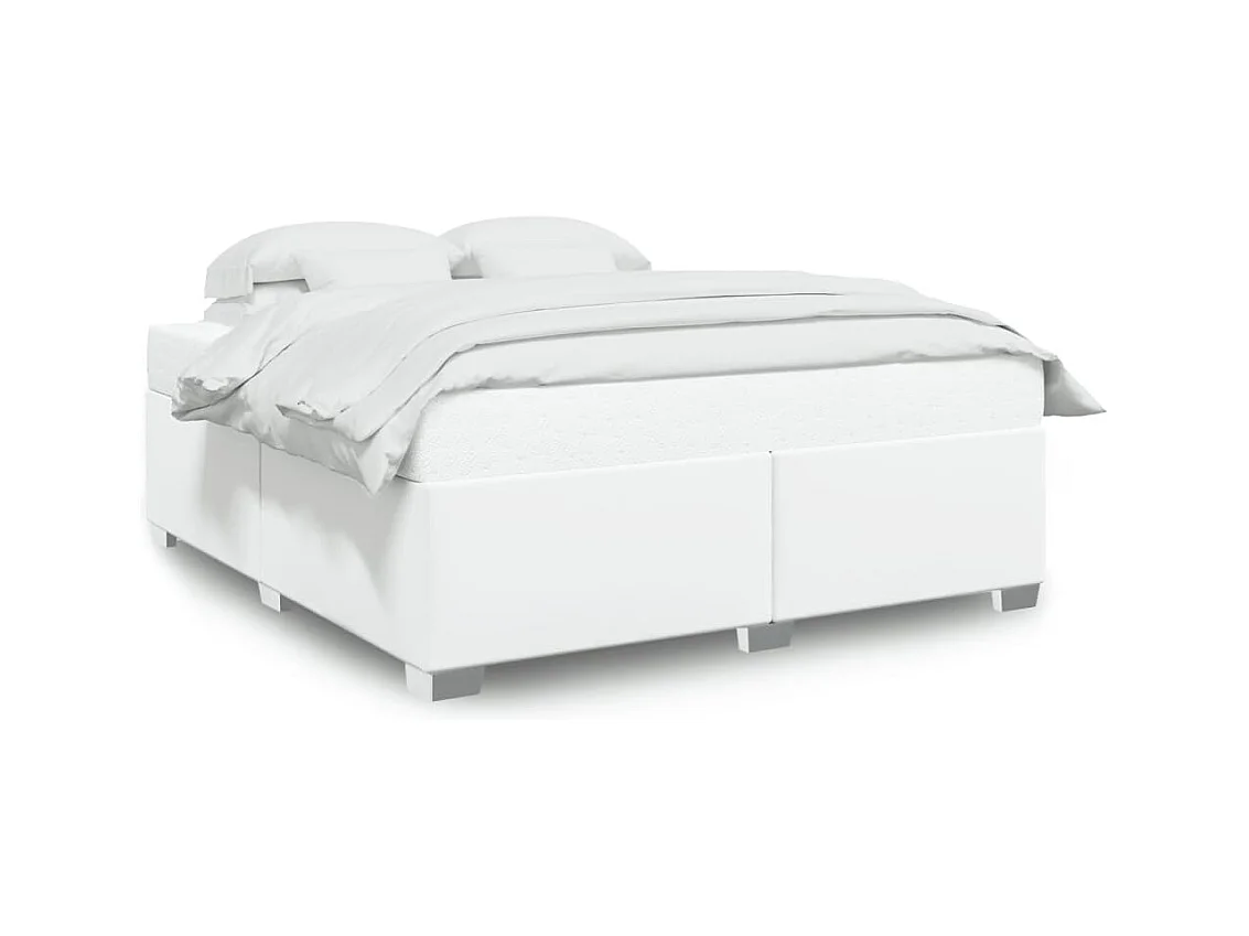 Bedframe kunstleer wit 200x200 cm BE360993
