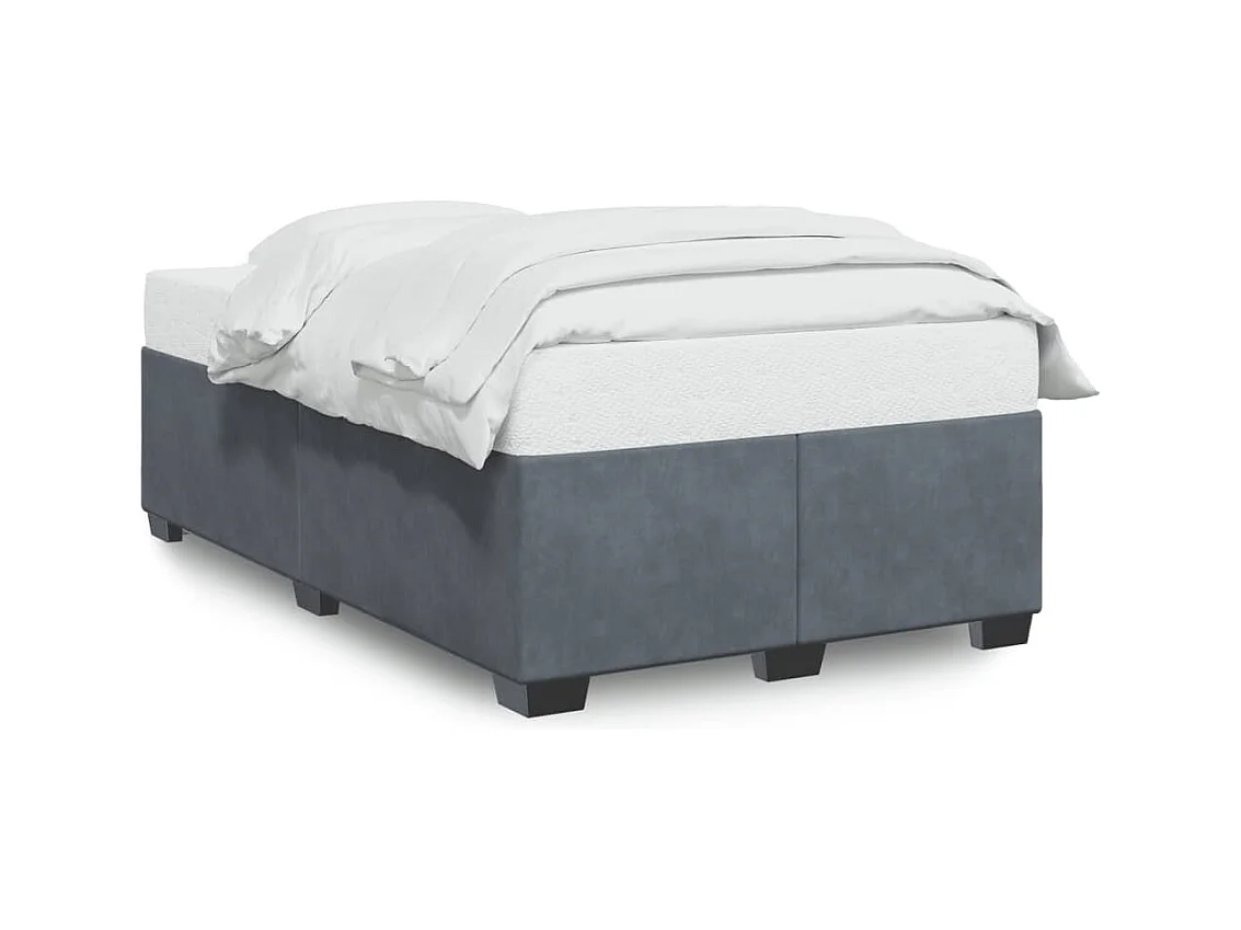 Lit adulte Gris foncé 120x200 cm Velours FR70078