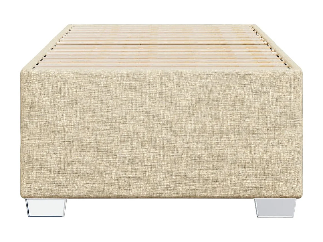 Lit adulte Crème 100 x 200 cm Tissu FR95937