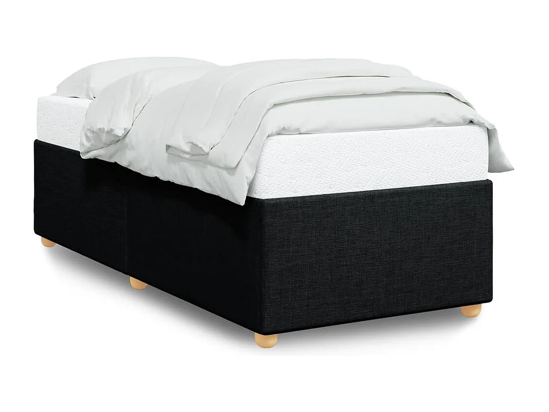 Lit adulte Noir 80x200 cm Tissu FR49502