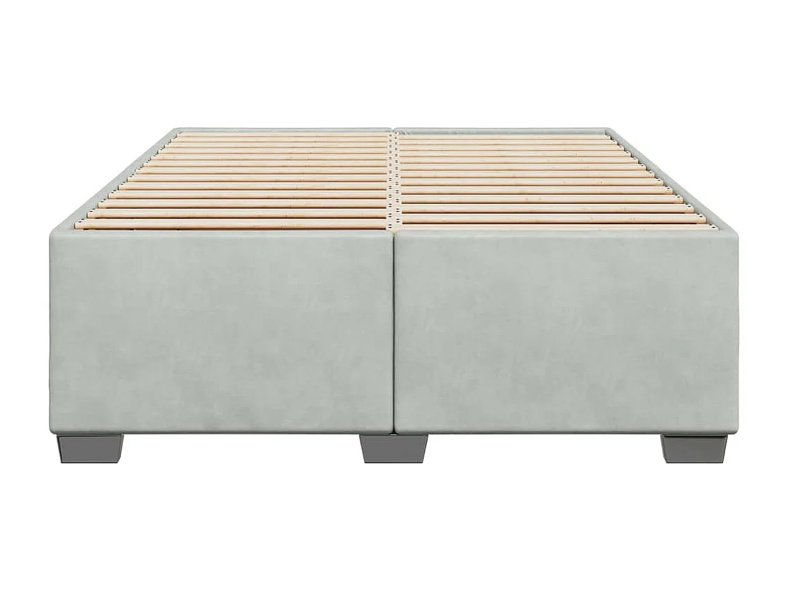 Lit adulte Gris clair 140x200 cm Velours FR39553