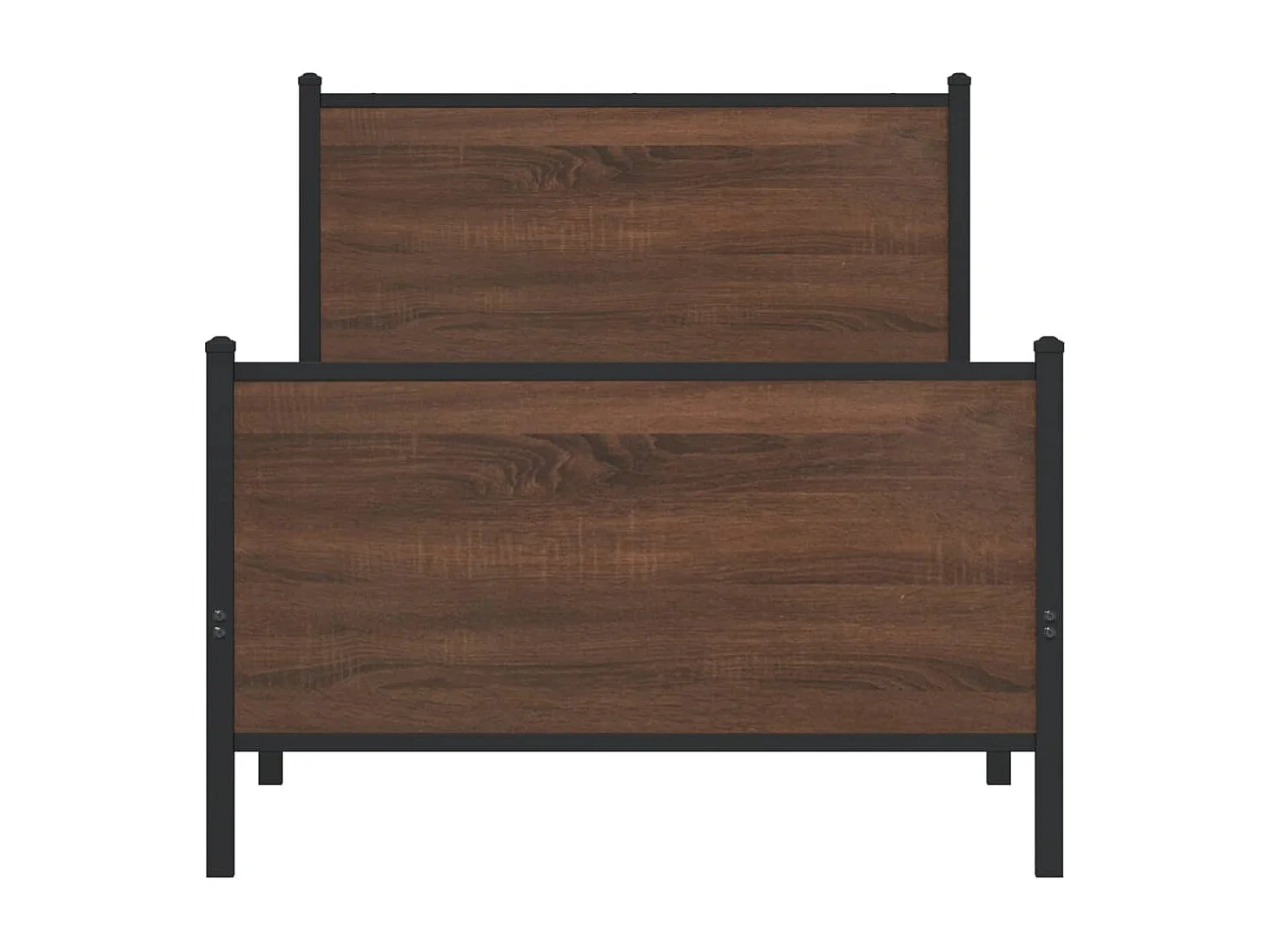 Lit adulte métal avec tête de lit et pied de lit 80x200 cm FR922520