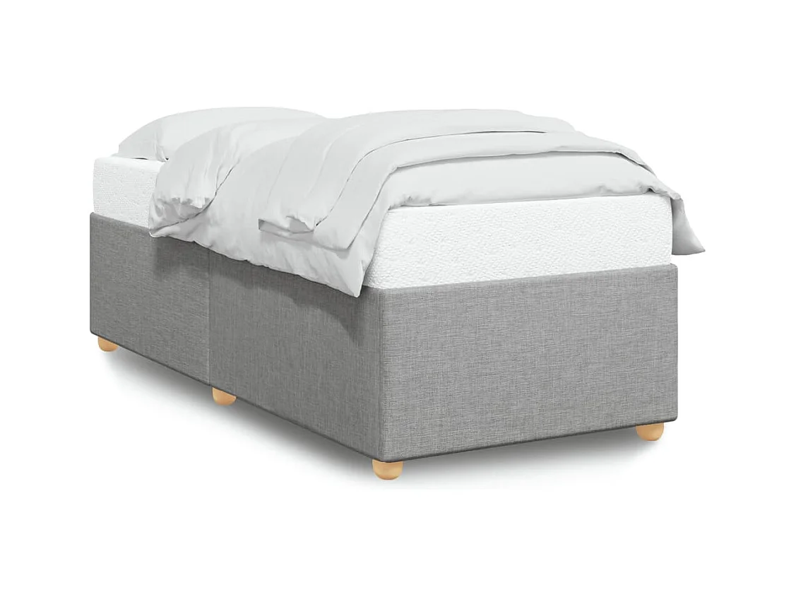 Lit adulte Gris clair 100x200 cm Tissu FR85083
