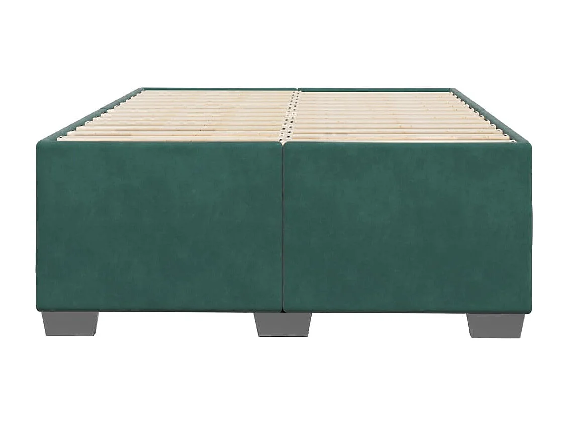 Lit adulte Vert foncé 120x200 cm Velours FR38945