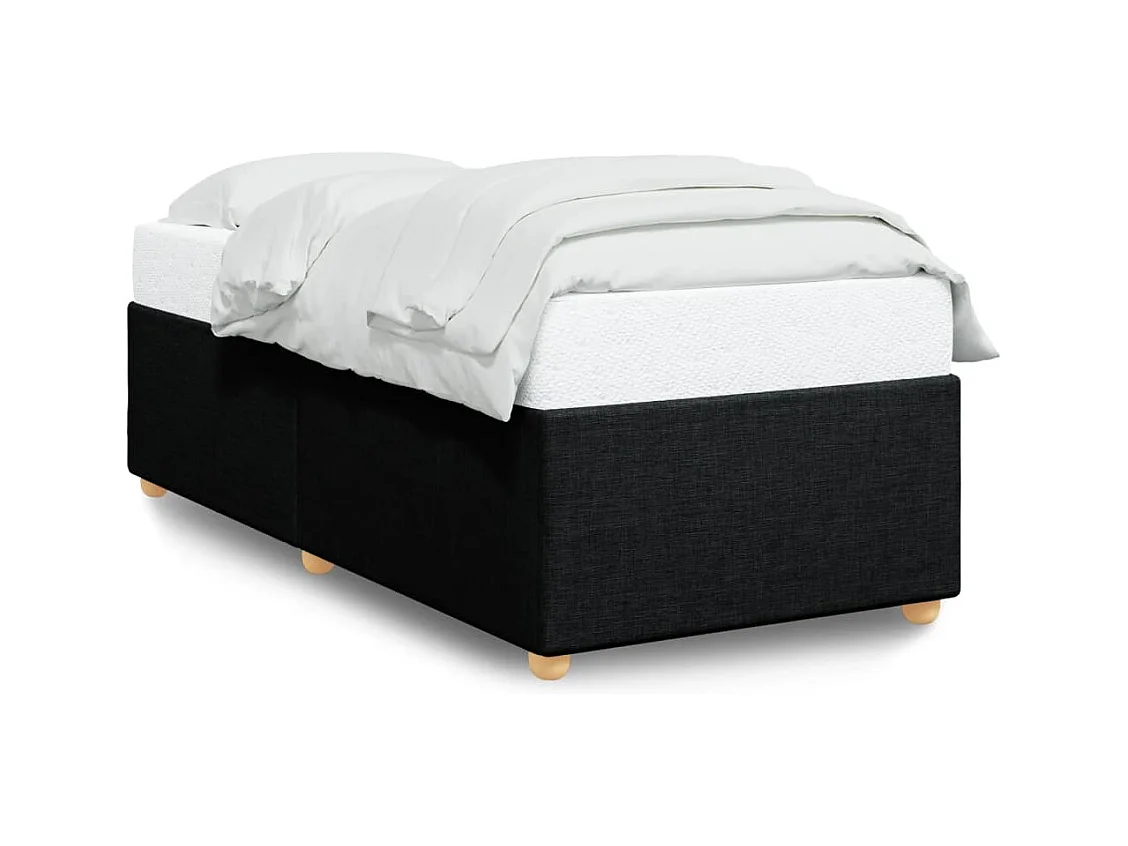 Lit adulte Noir 90x200 cm Tissu FR99536