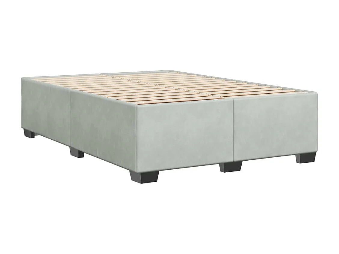Lit adulte Gris clair 140x190 cm Velours FR90745
