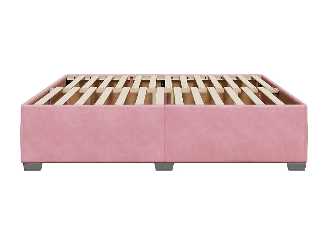 Bedframe fluweel roze 200x200 cm BE492303