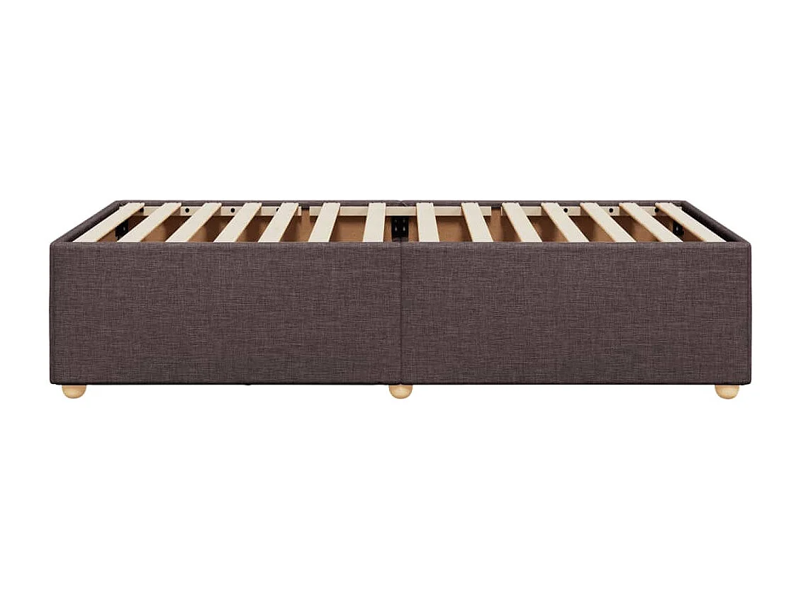 Lit adulte Marron foncé 100x200 cm Tissu FR41353