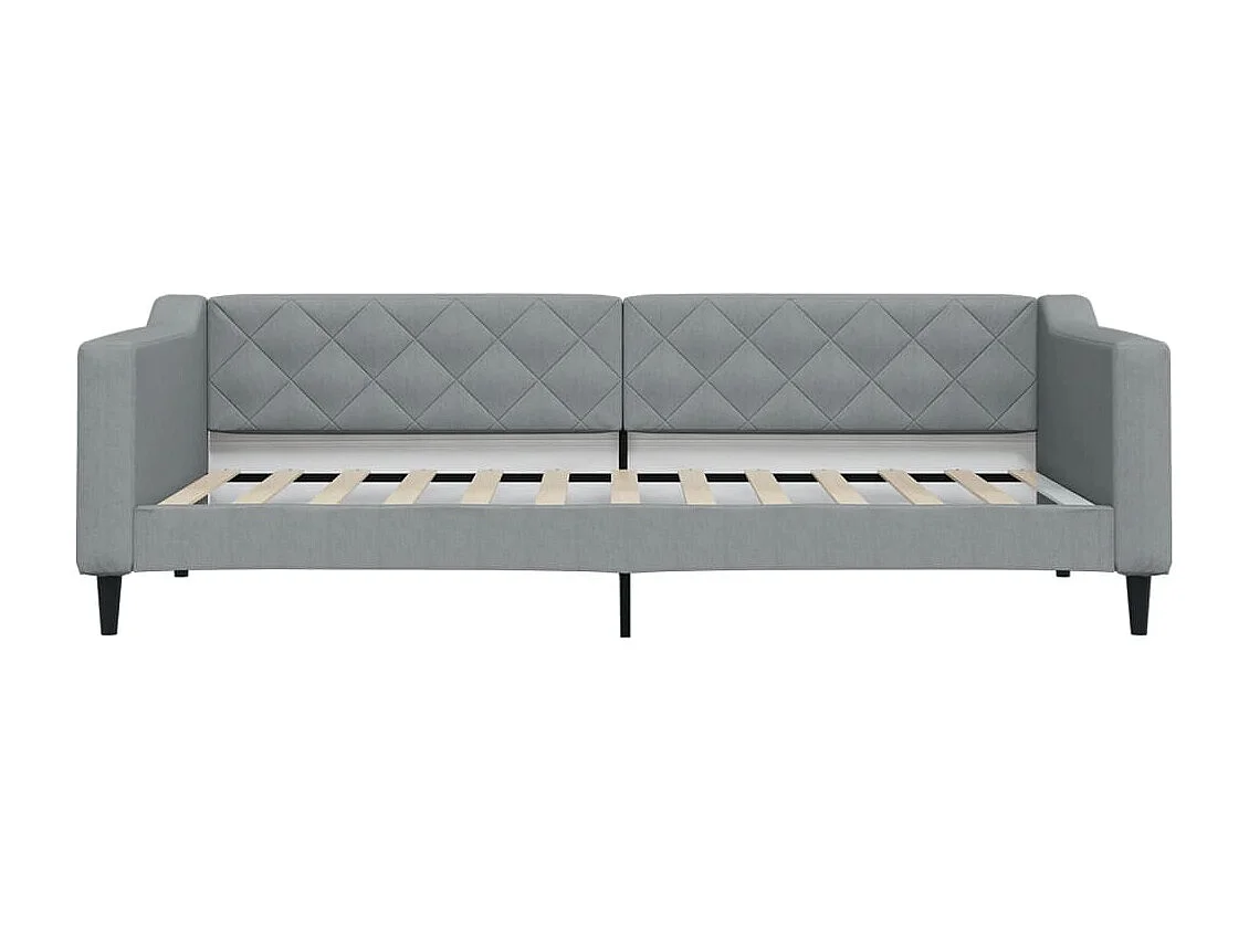 Lit de repos gris clair 90x200 cm Tissu FR96466