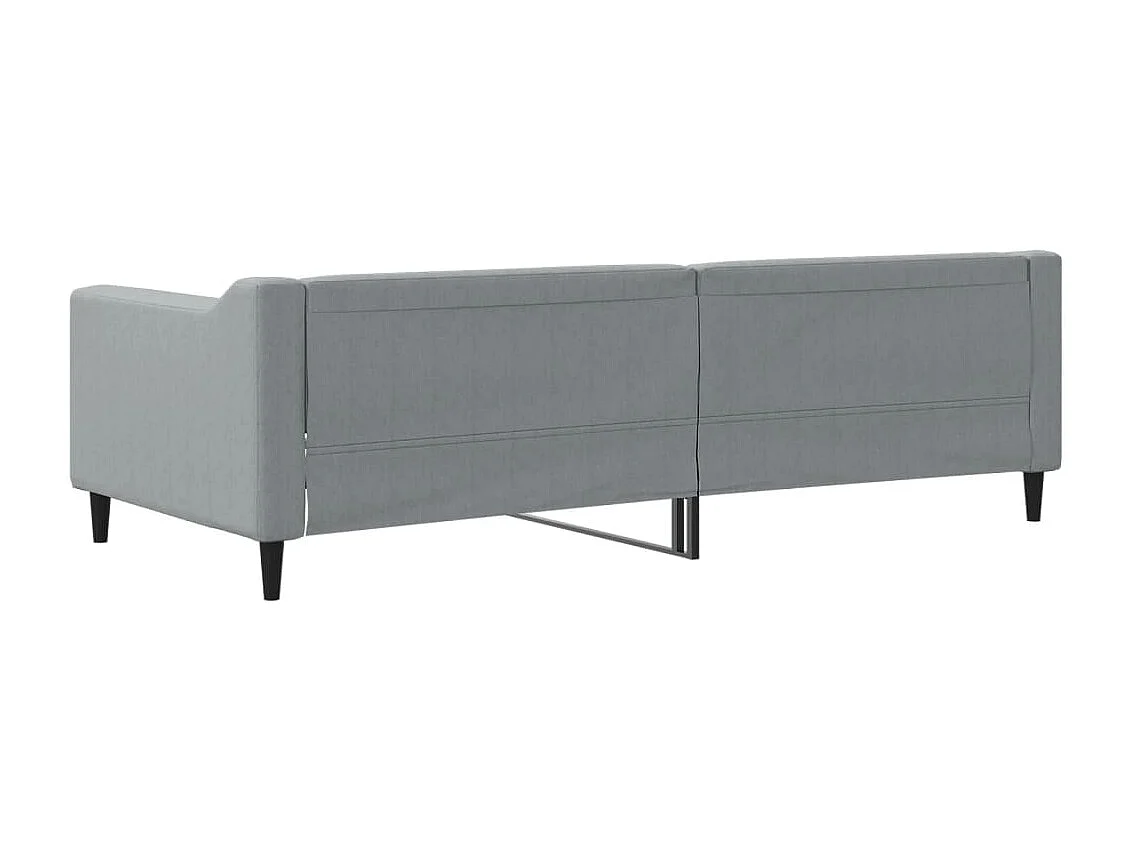 Lit de repos gris clair 90x200 cm Tissu FR96466