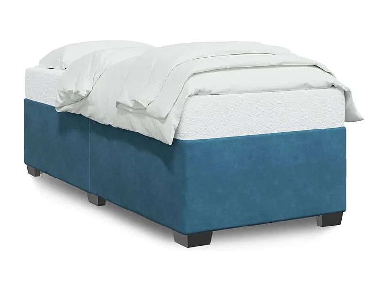 Bedframe fluweel blauw 90x200 cm BE112019