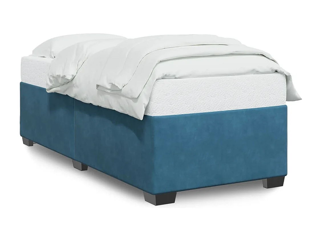 Bedframe fluweel blauw 90x200 cm BE112019