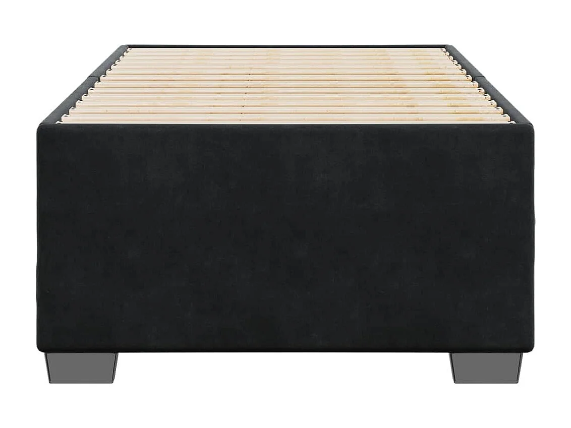 Lit adulte Noir 90x200 cm Velours FR38122