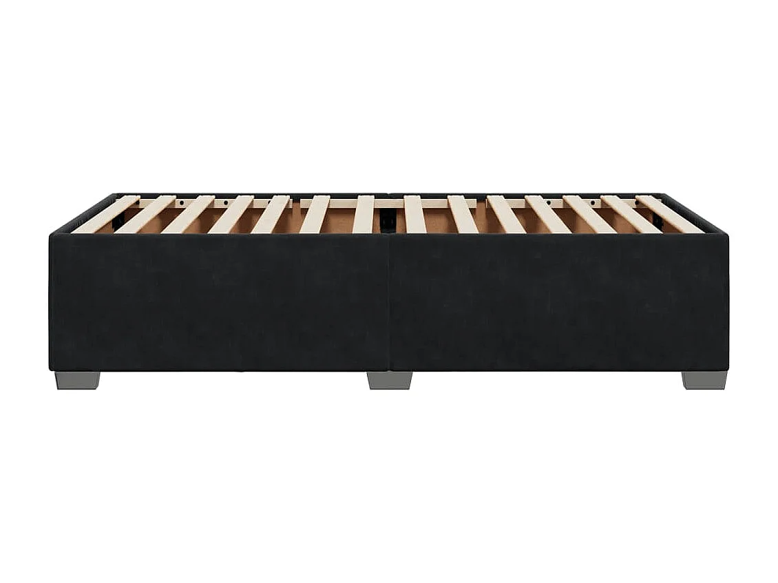 Lit adulte Noir 90x200 cm Velours FR38122