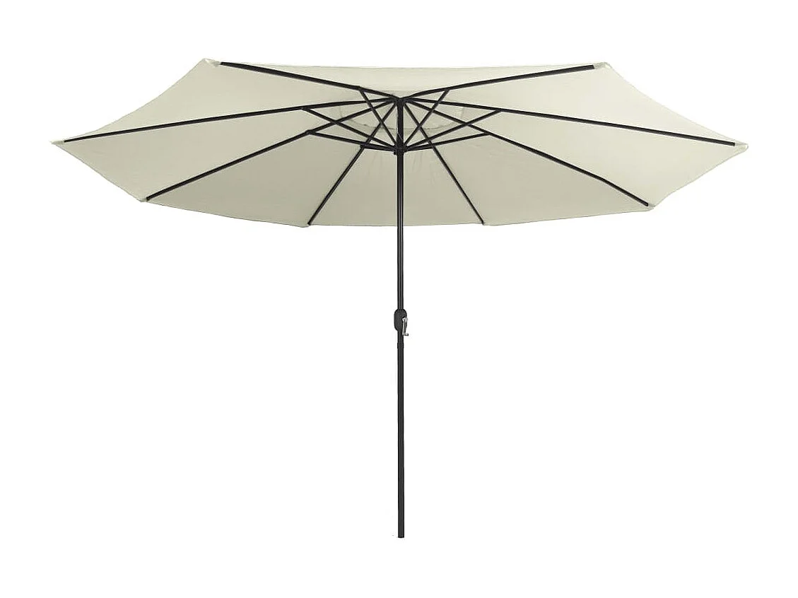 Sombrilla de exterior con palo de metal blanco arena 390 cm ES839558