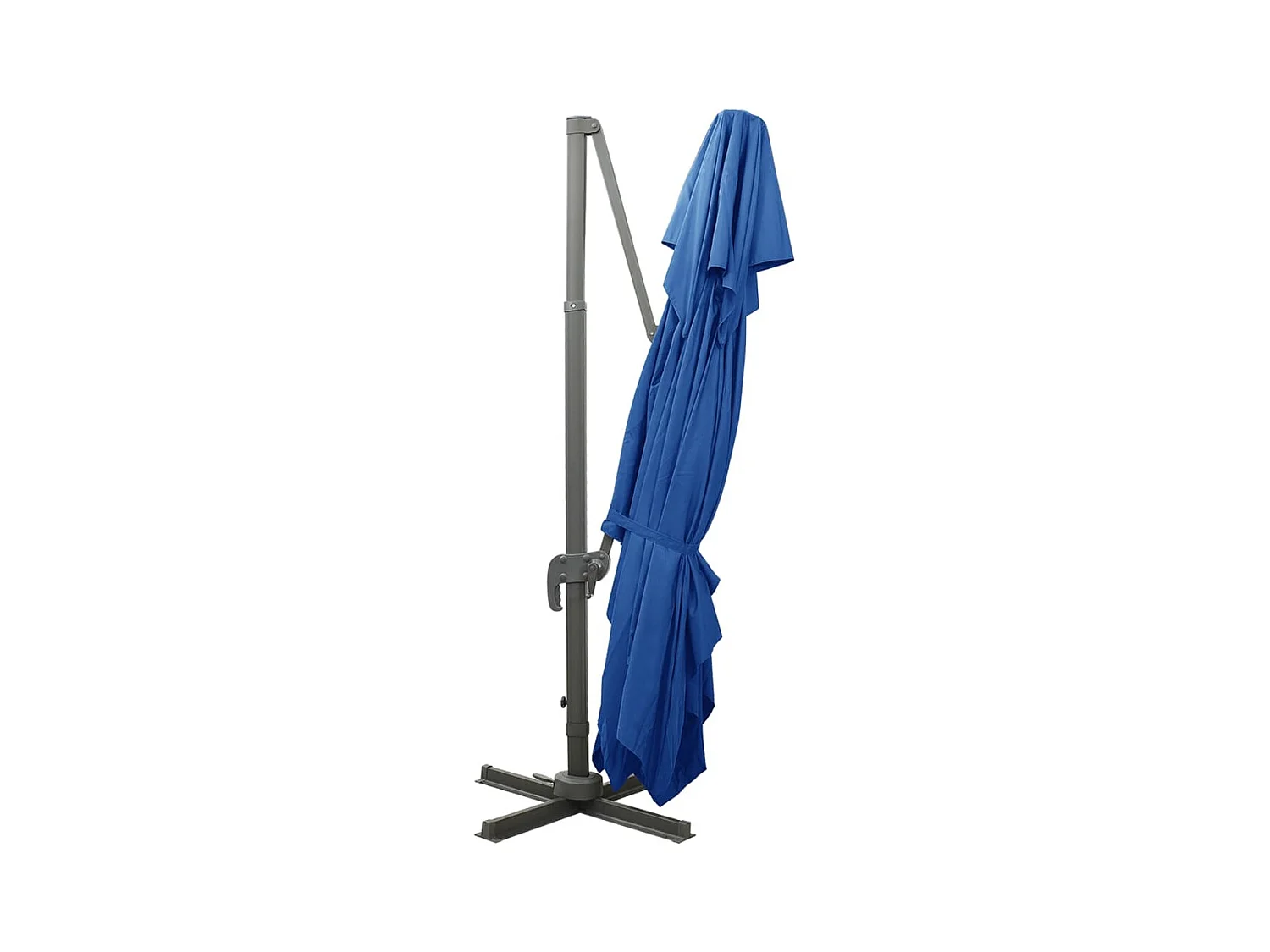 Parasol cantilever avec double toit bleu azuré 400x300 cm FR605984