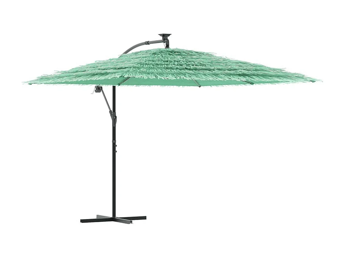 Parasol de jardin avec mât en acier vert 290x290x238 cm FR16549