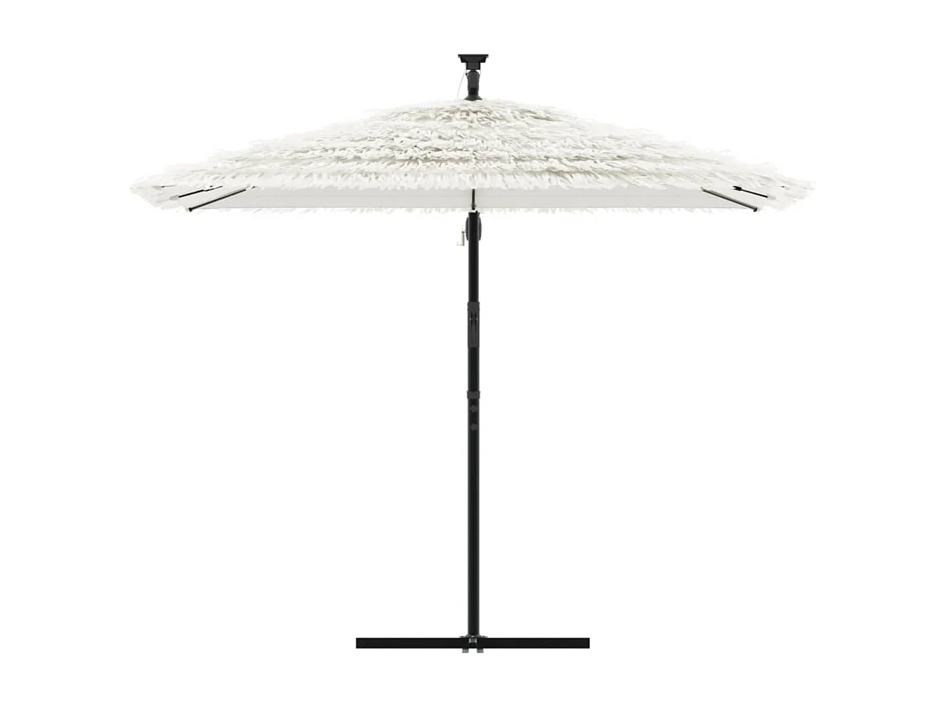 Guarda-sol de jardim com poste de aço 269x269x235 cm branco PT372030